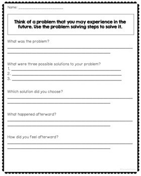 problem solving worksheet for students