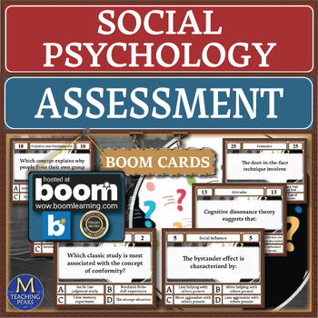 Preview of Social Psychology: Assessment Boom Cards