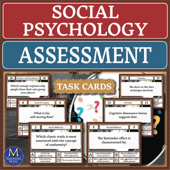 Preview of Social Psychology: Assessment Task Cards