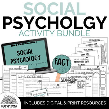 Preview of Social Psychology Activity Bundle