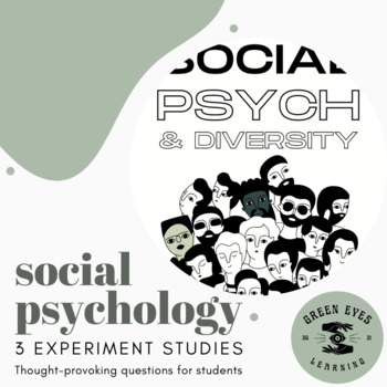 Preview of Social Psychology Experiment Study Worksheets