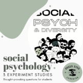 Social Psychology Experiment Study Worksheets