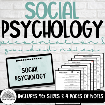 Preview of Social Psychology Presentation and Notes Bundle