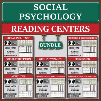 Preview of Social Psychology Series: Reading Centers Bundle