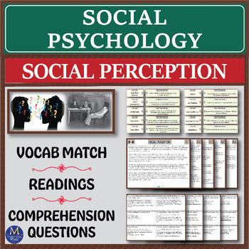 Preview of Social Psychology Series: Social Perception