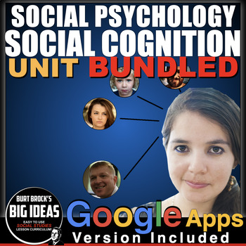 Preview of Social Psychology: Social Cognition Unit: PPTs, Worksheets, Guided Notes+Digital