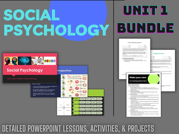 Preview of Social Psychology Unit 1 Bundle