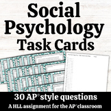 Social Psychology Unit 9 | Task Cards | AP® Psychology Sty