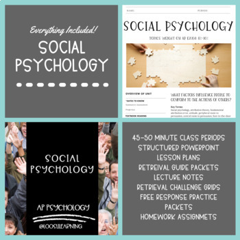 Preview of Social Psychology Unit Bundle (45-50 Minute Periods)