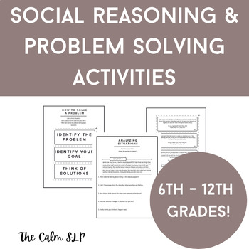 Preview of ND Affirming Reasoning and Problem Solving Middle High School Speech Therapy