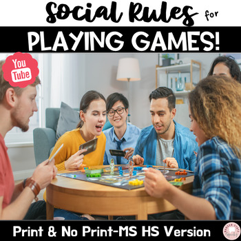 Preview of Social Rules Sportsmanship for Playing Games Middle High School