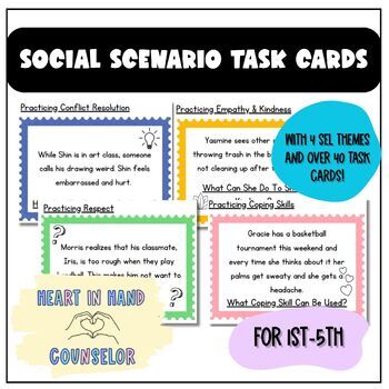 Preview of Social Skills Task Cards