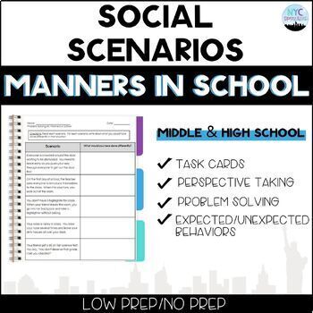 Preview of Social Scenarios: Appropriate vs. Inappropriate Manners in School