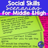 Social Skills Autism | Task Cards for Middle School with Boom Cards Included