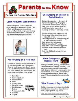 Preview of Social Science Parent Newsletter (English)