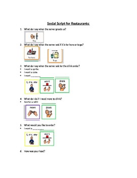 Preview of Social Script to use with AAC Device