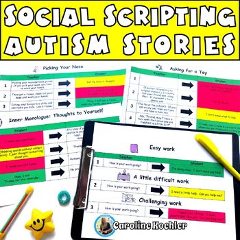 Preview of Autism Conversation Scripts Social Story Using Nice Words Not Getting My Way