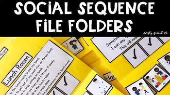 Preview of Sequencing File Folders | Social Skills | Special Education
