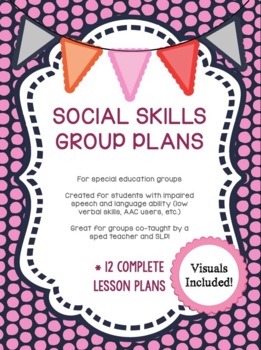 Preview of Social Skill Group Lesson Plans:  For Low Verbal or AAC