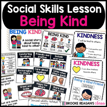 Preview of Social Skill Lesson- Kindness - Being Kind - Social Story, Student Activities