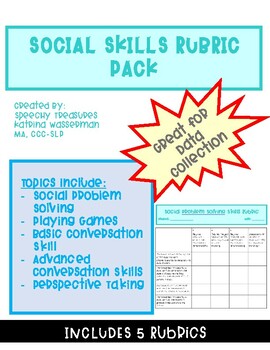 Preview of Social Skill Rubric Pack