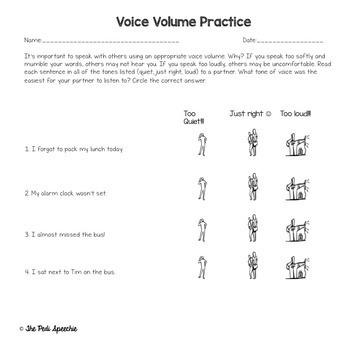 Social Skills Worksheets | Tone of Voice by The Pedi Speechie | TpT