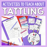 Tattling Activities For Lessons On Social Skills & Problem