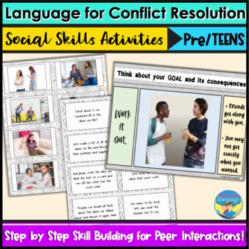 Preview of Social Skills Activities | Pre/Teens | Conflict Resolution Language