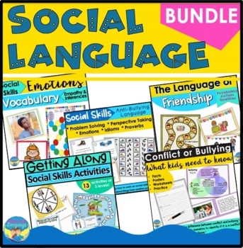 Preview of Social Skills Activities Variety Bundle | Speech Therapy Social Skills Groups