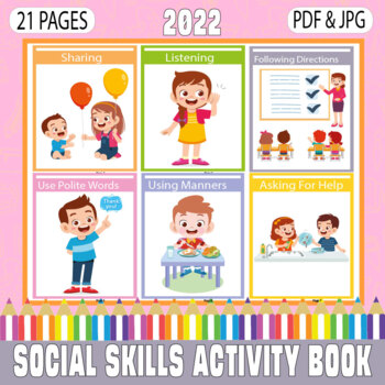 Preview of Social Skills Activity Book For Kids