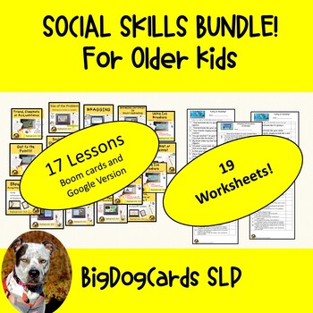 Preview of Social Skills Activity BUNDLE BOOM cards, GOOGLE SLIDES and worksheets