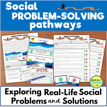 Preview of Social Skills Activity, Real Life Social Problem Solving Scenarios