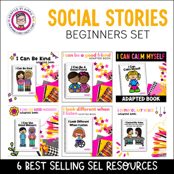 Preview of Social Stories for Special Education: Adapted Books and SEL Activities Bundle