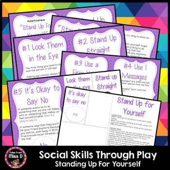 Social Skills Through Play Standing Up For Yourself by Tales From Miss D