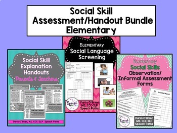 Preview of Social Skills Assessment Bundle