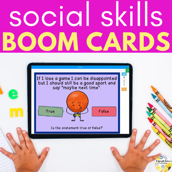 Preview of Social Skills BOOM CARDS - Digital Social Skills Game