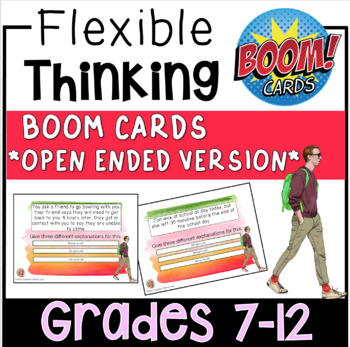 Preview of Flexible Thinking Scenarios | BOOM Cards for Speech Therapy