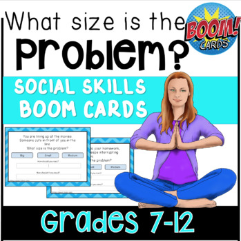 Preview of Social Skills for Middle and High School - BOOM Cards for Speech Therapy