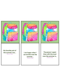 Preview of Social Skills: Back to School Conversation Cards (Growth Mindset/SEL) 20 Cards