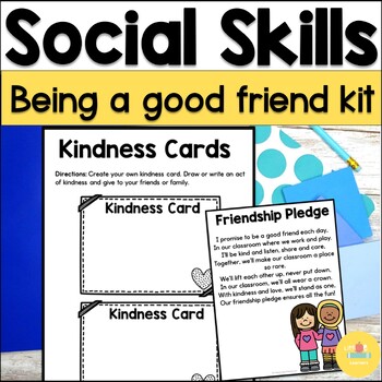 Preview of Preschool-1st Grade Friendship & Social Skills Lesson Bundle