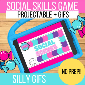 Preview of Social Skills Board Game with GIFs- Google Slides