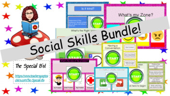 Preview of Social Skills Boom Card Bundle