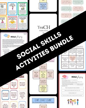 Preview of Boost Your Social Skills Bundle: Fun & Effective - Autism ADHD Anxiety Tools