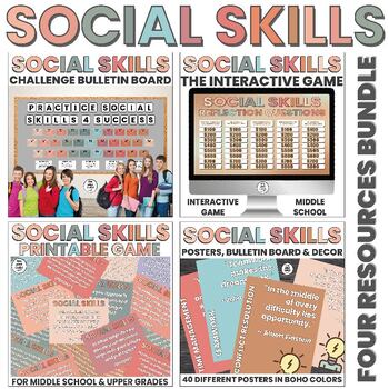 Social Skills Bulletin Board | Game | Activities | Posters | Decor ...