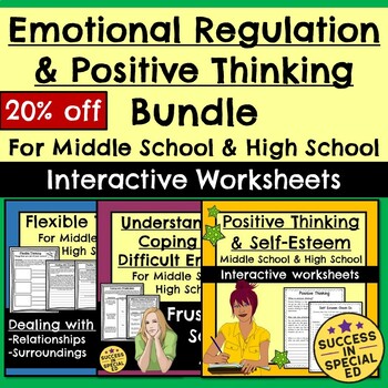 Preview of Social Emotional Learning Bundle Middle and High School Emotional Regulation