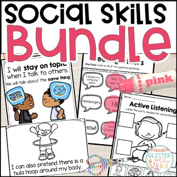 Preview of Social Skills Bundle: Personal Space, Conversation Skills, & Active Listening