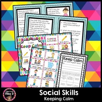 Social Skills and Stories Keeping Calm by Tales From Miss D | TPT