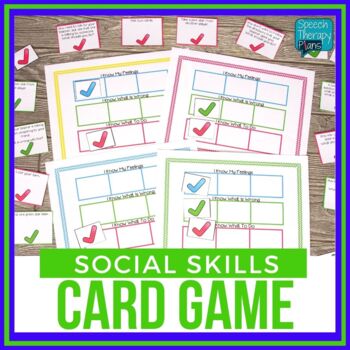 Social Skills Card Game by Speech Therapy Plans | TpT