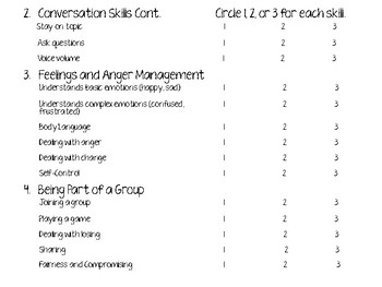 scale social skills rating checklist preview