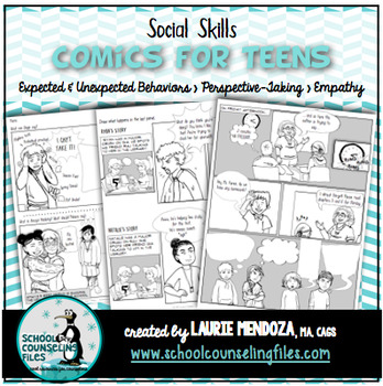 Preview of Social Skills Comics for Teens